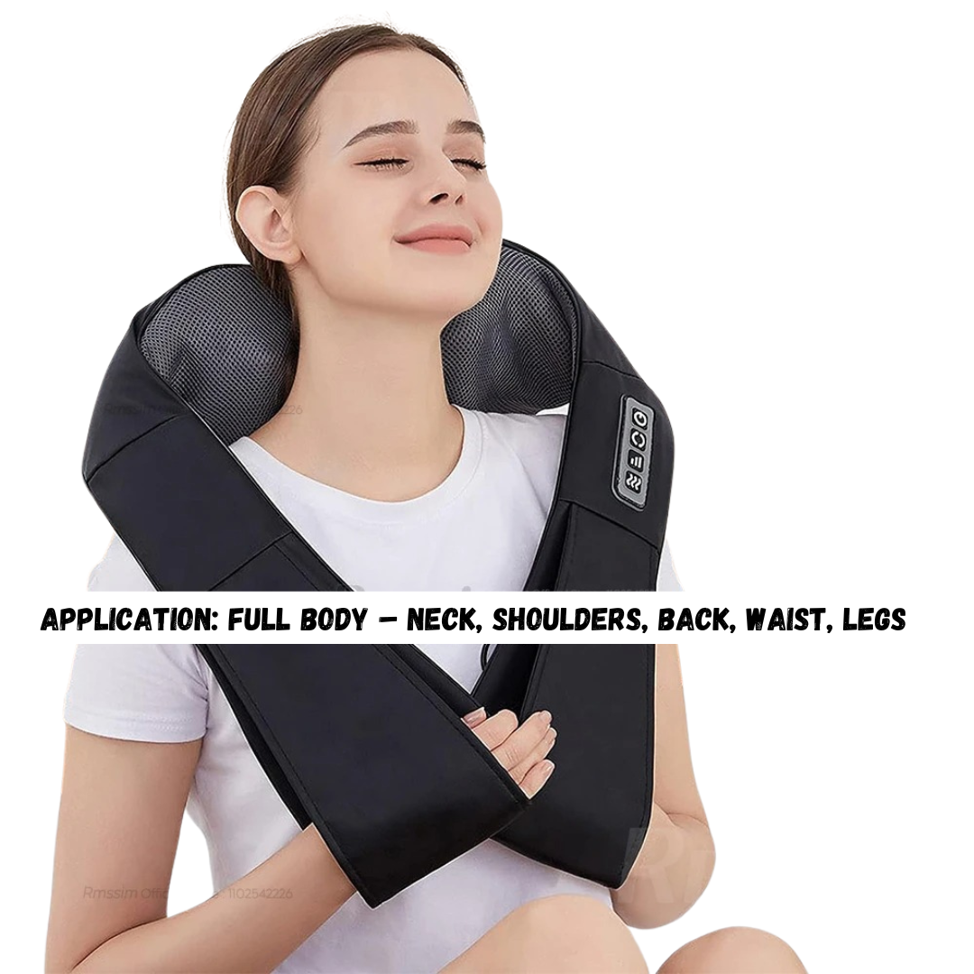 Shiatsu Neck & Shoulder Massager with Heat – Deep Kneading Therapy