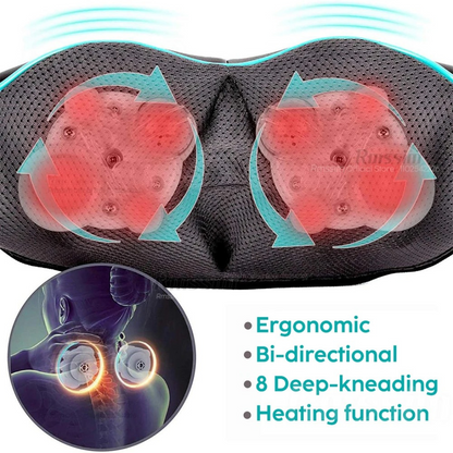 Shiatsu Neck & Shoulder Massager with Heat – Deep Kneading Therapy