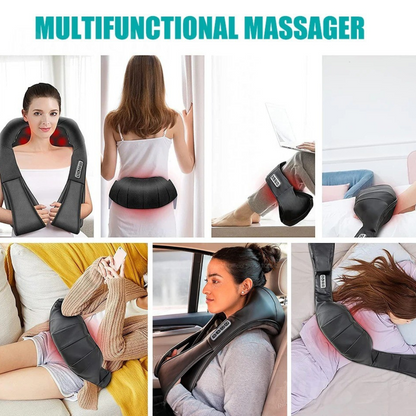 Shiatsu Neck & Shoulder Massager with Heat – Deep Kneading Therapy