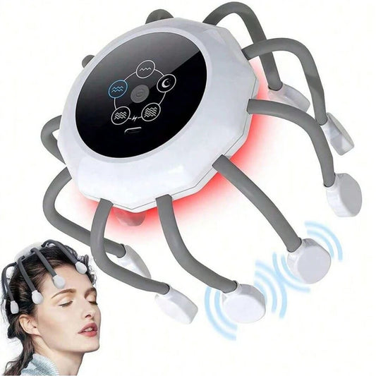 Electric Octopus Head Massager for Scalp Relaxation & Stress Relief