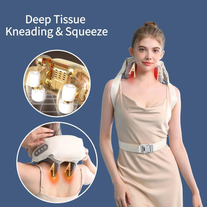 3in1 Neck & Shoulder Massager Relaxing Heat & Kneading Therapy