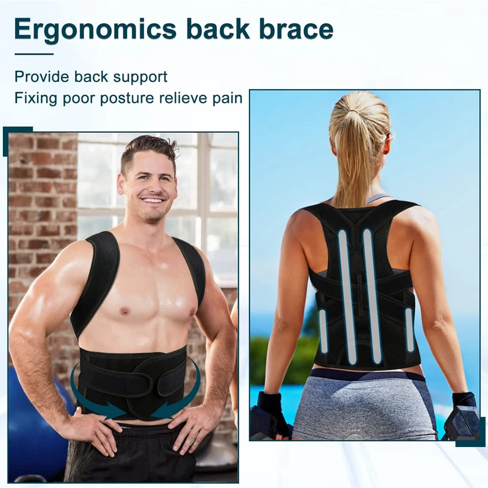 Adjustable Back Support Brace for Comfort & Posture Improvement