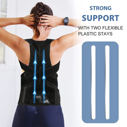 Adjustable Back Support Brace for Comfort & Posture Improvement