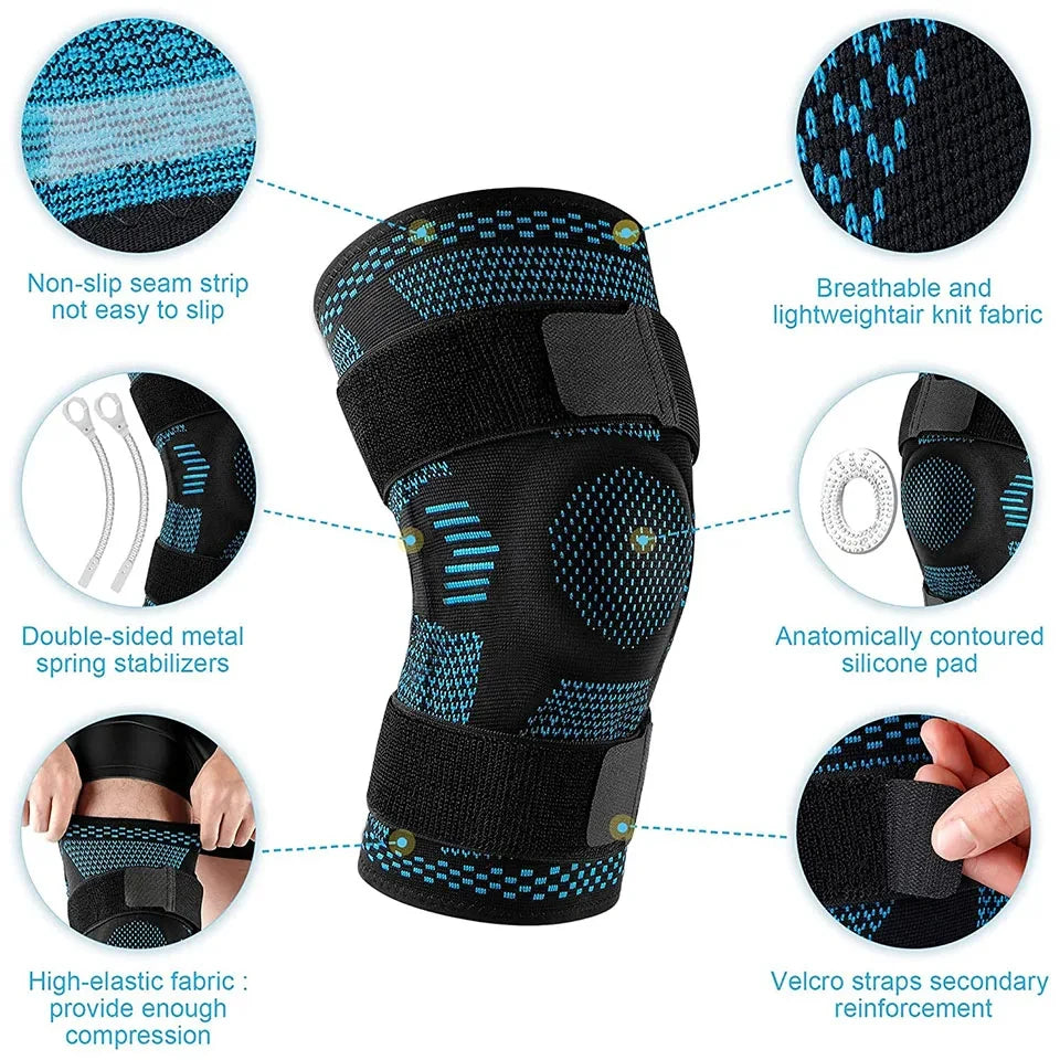 Adjustable Knee Brace with Side Stabilizers  Support & Comfort for Active Lifestyles